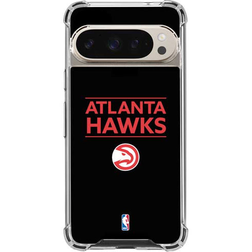 NBA Atlanta Hawks Standard - Black Pixel 9/9 Pro Clear Case